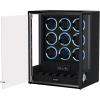 imageDUKWIN Fingerprint Lock Watch Winder 8 TPD Watches Winder for 69 Automatic Watches with 6 Watch Holders LCD Display Adjustable Pillow and Changing LED Light for Gentles and LadiesBlack FWfor 9