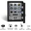 imageDUKWIN Automatic Watch Winder safe with Fingerprint and Digital Lock Heavy FullSteel 9 Watch Winding Safe Box with Dual Alarm SystemJewelry Storage and RGB Light for Luxury Watches BlueGrey