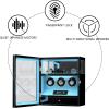 imageDUKWIN Fingerprint Lock Watch Winder  300 to 2300 TPD for Automatic Watches Digital Display ampamp Adjustable Watch MatBLUE FOR 3