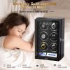 imageDUKWIN Watch Winder for 6912 Automatic Watches with Key Lock LCD Screen Remote Control LED Light Adjustable Watch Pillow and Supper Quiet Motor for Universal WatchesDK068SK2