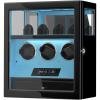 imageDUKWIN Fingerprint Lock Watch Winder  300 to 2300 TPD for Automatic Watches Digital Display ampamp Adjustable Watch MatBLUE FOR 3
