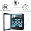 imageDUKWIN Watch Winder Fingerprint Lock Automatic Watch Winder for 369 Watches with 4 Holders3002300 TPDDigital Display Remote ControlJewelry Storage and Adjustable Watch Pillow and LED LightBlue Winder for 6