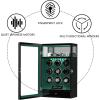 imageDUKWIN Watch Winder Fingerprint Lock Automatic Watch Winder for 369 Watches with 4 Holders3002300 TPDDigital Display Remote ControlJewelry Storage and Adjustable Watch Pillow and LED LightGreen Winder for 9