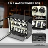 image:imageDUKWIN Watch Winder for Automatic Watches White Lockable Watch Winders with Extra Watch Storage Jewelry Storage 4 Rotation Modes LED Light Super Quiet Mabuchi Motor and Spring Watch PillowsC8NW