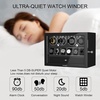 image:imageDUKWIN Watch Winder for Automatic Watches White Lockable Watch Winders with Extra Watch Storage Jewelry Storage 4 Rotation Modes LED Light Super Quiet Mabuchi Motor and Spring Watch PillowsBK401B