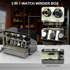 image:imageDUKWIN Watch Winder for Automatic Watches White Lockable Watch Winders with Extra Watch Storage Jewelry Storage 4 Rotation Modes LED Light Super Quiet Mabuchi Motor and Spring Watch PillowsC4NW