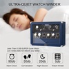 image:imageDUKWIN Watch Winder for Automatic Watches White Lockable Watch Winders with Extra Watch Storage Jewelry Storage 4 Rotation Modes LED Light Super Quiet Mabuchi Motor and Spring Watch PillowsBlue Watch Winders for 4 Watches