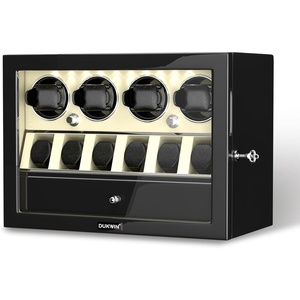 image:imageDUKWIN Watch Winder for Automatic Watches White Lockable Watch Winders with Extra Watch Storage Jewelry Storage 4 Rotation Modes LED Light Super Quiet Mabuchi Motor and Spring Watch PillowsC4NW